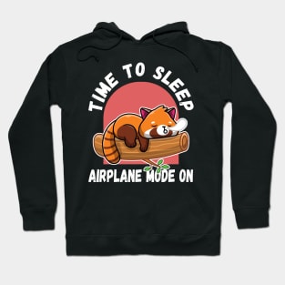 kawaii red panda time to sleep Hoodie